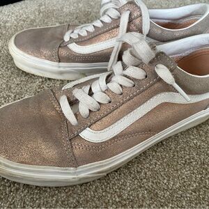 Vans Women's Metallic Rose-Gold Sneakers